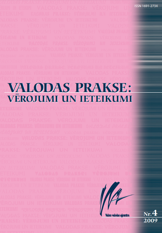 Valodas prakse: vērojumi un ieteikumi Nr. 4